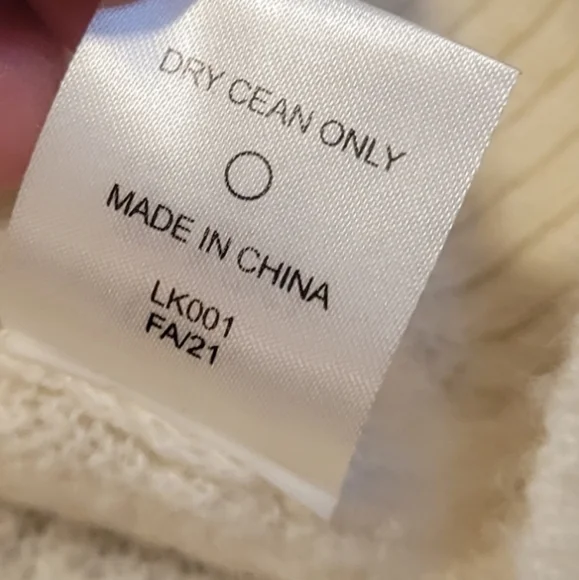 Quince Alpaca Wool Blend Diamond Stitch Creamy White Long Sleeve Jumper Sweater - Picture 8 of 10